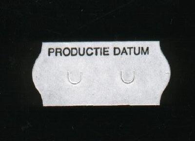 Etiket 2612 wit/zwart PRODUCTIEDATUM Etiket 2612 wit/zwart PRODUCTIEDATUM