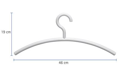 Maul Kledinghanger 9451502 (b x h) 46 cm x 19 cm Agaatgrijs Wit 5 stuk(s)