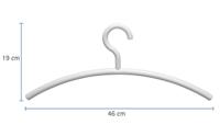 Kledinghanger maul acryl 460x190mm wit 5 stuks - thumbnail