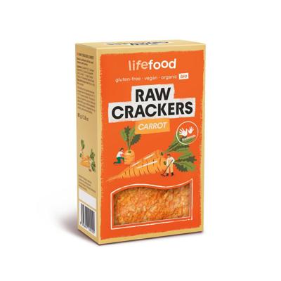 Life crackers wortel raw bio 80 Gram