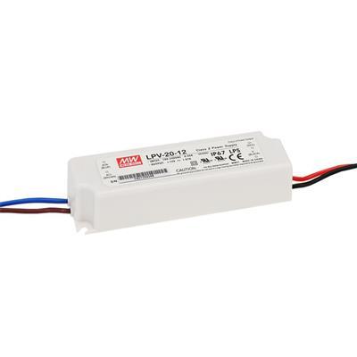 MEAN WELL LPV-20-24 LED-transformator Constante spanning 20 W 0 - 0.84 A 24 V/DC Niet dimbaar, Overbelastingsbescherming 1 stuk(s)