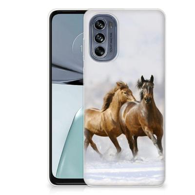 Motorola Moto G62 5G | TPU Hoesje | Paarden