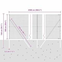 VidaXL Afrasteringspaal zilver 25 x 1 m (19 x 19 mm gaas) staal - thumbnail