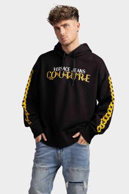 Versace Jeans Couture Chain Logo Hoodie Zwart/Goud - Maat L - Kleur: Zwart | Soccerfanshop