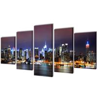 VidaXL Canvas muurdruk set kleurrijke new york skyline 100 x 50 cm - thumbnail