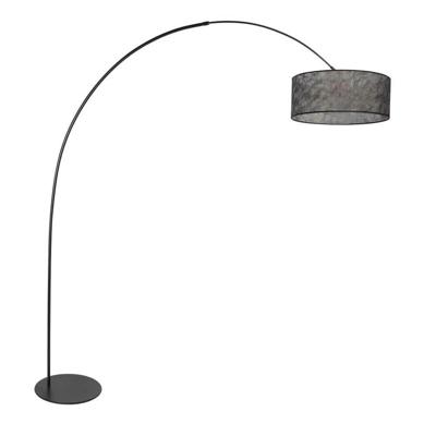 Steinhauer VloerlampCurve zwart met zwart transparante kap Ø 50cm - 4265ZW
