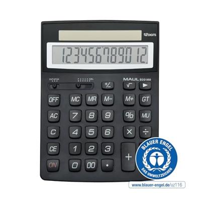 Maul ECO 950 Bureaurekenmachine Zwart Aantal displayposities: 12 werkt op zonne-energie (b x h x d) 155 x 210 x 33 mm Maul ECO 950 Bureaurekenmachine Zwart Aantal displayposities: 12 werkt op zonne-energie (b x h x d) 155 x 210 x 33 mm