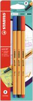 Fineliner stabilo point 88/3 f ass 3st - thumbnail