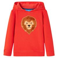 VidaXL Kindertrui met capuchon 140 rood - thumbnail