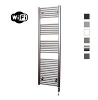 Elektrische Radiator Sanicare HWV Met Wifi 172x60 cm Inox Look 1127W Met Thermostaat Zwart Rechtsonder Sanicare - thumbnail