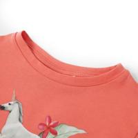 Kindershirt met korte mouwen 140 koraalkleurig - thumbnail