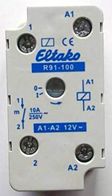 Eltako R91-100-12VAC Schakelrelais Nominale spanning: 12 V Schakelstroom (max.): 8 A 1x NO 1 stuk(s)
