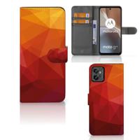 Book Case voor Motorola Moto G32 Polygon Red - thumbnail