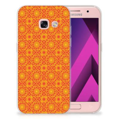 Samsung Galaxy A3 2017 TPU bumper Batik Oranje Samsung Galaxy A3 2017 TPU bumper Batik Oranje