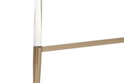 Hoofdtafel DKD Home Decor Glamour Transparant Gouden Acryl Metaal 87 x 87 x 50 cm