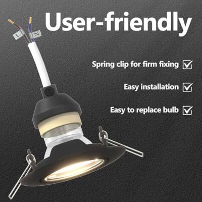 VidaXL Spotje 12 pcs zwart 9 x 9 x 2.5 cm metaal