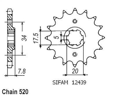 ESJOT Sprocket 520 14z standard