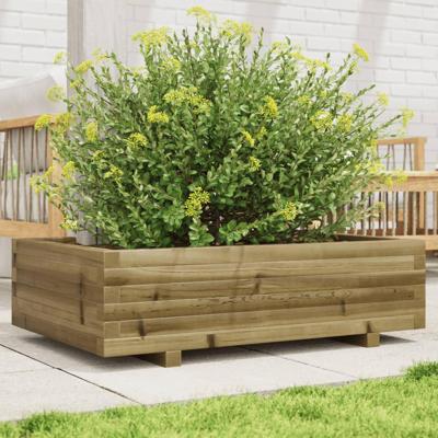 VidaXL Plantenbak 90x60x26,5 cm geïmpregneerd grenenhout