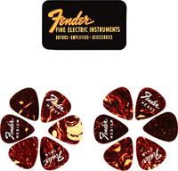 Fender® »FINE ELECTRIC PICK TIN« plectrums in verzameldoos - 12 stuks - celluloid - 351 vorm - 3 diktes - tortoise shell - thumbnail