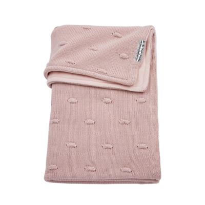 Meyco Silverline wiegdeken knots roze 75x100 cm