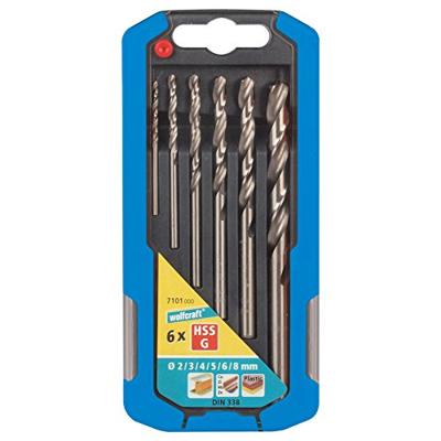 Wolfcraft Metaalboorset | HSS geslepen | Ø2-8mm | 6-delig | 1 set - 7101000