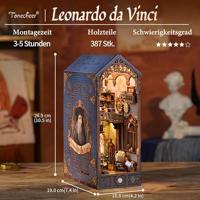 Tone-Cheer Leonardo da Vinci Book Nook met Verlichting Bouwpakket Modelbouw - thumbnail