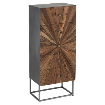 J-Line Ladenkast 'Reinold' met 5 laden, 110 x 45.5cm