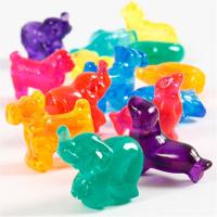 Creativ Company Figuur kralen, afm 25 mm, gatgrootte 4 mm, ca. 220 stuk, parelmoer kleuren, 700 ml/ 1 doosje - thumbnail