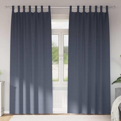 VidaXL Zwart-out gordijnen met ringen 2 pcs antraciet 245 x 140 cm