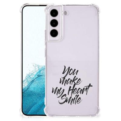 Samsung Galaxy S22 Plus Telefoonhoesje met tekst Heart Smile Samsung Galaxy S22 Plus Telefoonhoesje met tekst Heart Smile