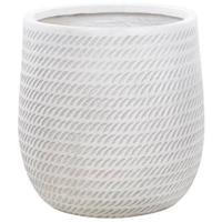 Beliani - LIVADIA - Bloempot - Off-white - Vezelklei - thumbnail