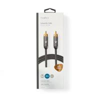 Nedis Subwoofer-Kabel | RCA Male | RCA Male | 3 m | 4.5 mm | 1 stuks - CATB24100GY30 CATB24100GY30 - thumbnail
