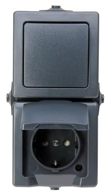 Kopp SWD opbouw combinatie RA wissel verticaal antraciet - 4628250