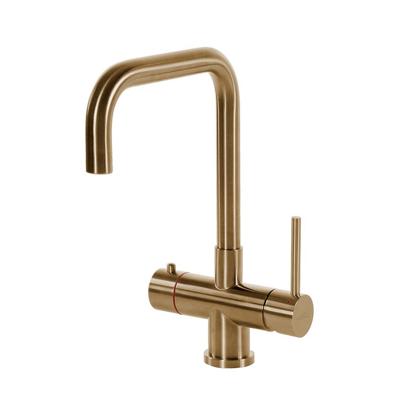 Kokendwaterkraan Selsiuz Steel Haaks Gold Inclusief Combi Extra Boiler