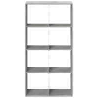 Kamerscherm / boekenkast 69,5x29x137,5 cm hout betongrijs - thumbnail