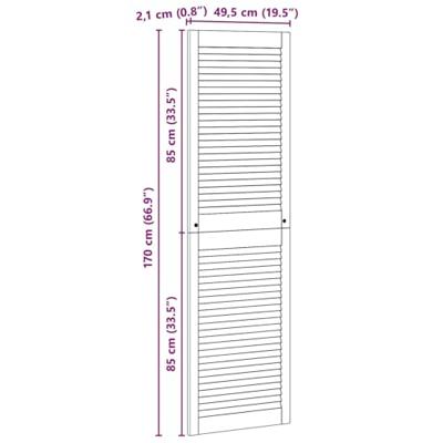 VidaXL Kastdeur 4 pcs naturel 170 x 2,1 x 49,5 cm massief grenenhout VidaXL Kastdeur 4 pcs naturel 170 x 2,1 x 49,5 cm massief grenenhout