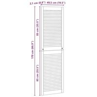 VidaXL Kastdeur 4 pcs naturel 170 x 2,1 x 49,5 cm massief grenenhout - thumbnail