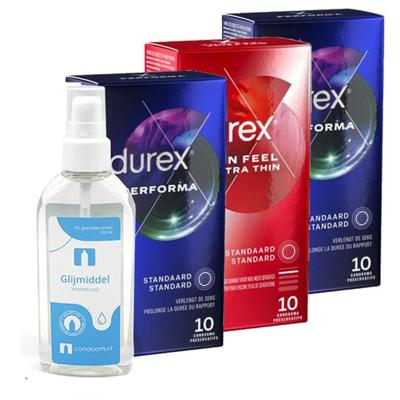 Durex Combinatiepakket + 100ml glijmiddel Durex Combinatiepakket + 100ml glijmiddel