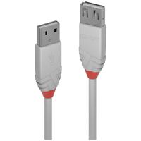 LINDY 36715 5 m USB 2.0 type A verlengkabel, antraciet Line, grijs, antraciet - thumbnail
