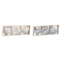 Ophangdecoratie DKD Home Decor Wit Grijs Metaal 7 x 2 x 7 cm (6 Onderdelen) (2 Stuks) - thumbnail