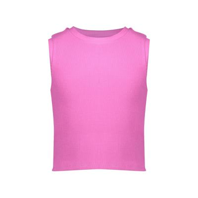 Geisha zomer top meisjes - rib cropped - cassis