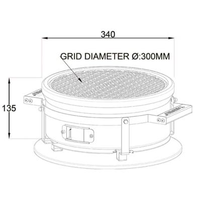 Yakiniku Shichirin barbecue - rond
