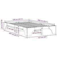 Bedframe Naturel 120 x 200 cm Massief grenenhout - thumbnail
