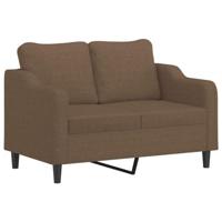 3-delige Loungeset met kussens stof bruin - thumbnail