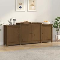 Dressoir 164x37x68 cm massief grenenhout honingbruin - thumbnail