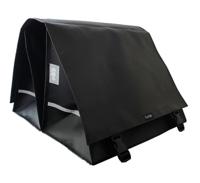 Clarijs fietstas dubbel xxl pvc 70l met uitsparing zwart - thumbnail