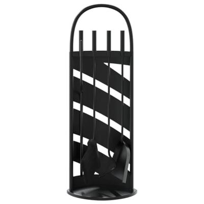 VidaXL 5-delige haardset 23x15x66 cm staal