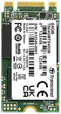 Transcend MTS402M 64 GB SATA M.2 SSD 2242 harde schijf SATA III Industrial TS64GMTS402M Transcend MTS402M 64 GB SATA M.2 SSD 2242 harde schijf SATA III Industrial TS64GMTS402M