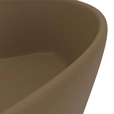 Wastafel met overloop 36x13 cm keramiek matcrme