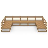 9-delige Loungeset massief grenenhout - thumbnail